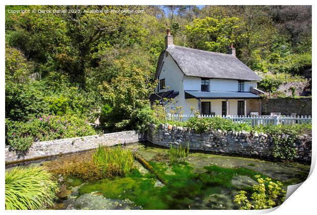 Fairytale Cottage in a Picturesque Village Print by Derek Daniel