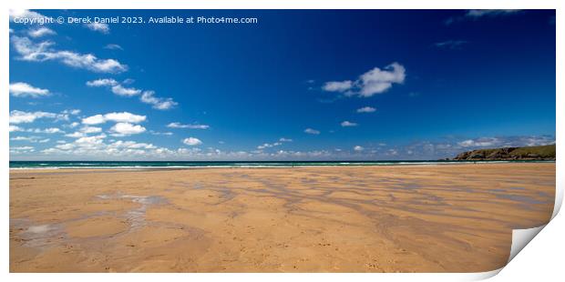 Bedruthan Steps Beach Print by Derek Daniel