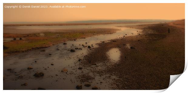 Serenity on Hampshire Shoreline Print by Derek Daniel