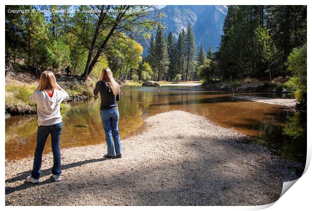 Fishing in Yosemite National Park Print by Derek Daniel