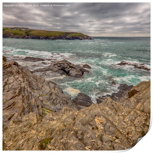 Majestic Treyarnon Coastline Print by Derek Daniel