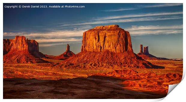 Magnificent Buttes of Monument Valley Print by Derek Daniel