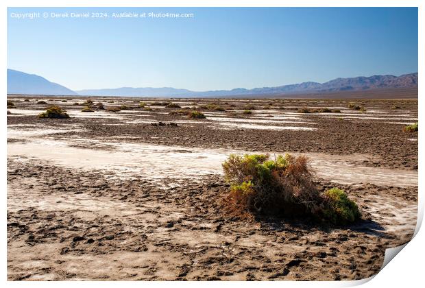The barren landscape of Death Valley Print by Derek Daniel