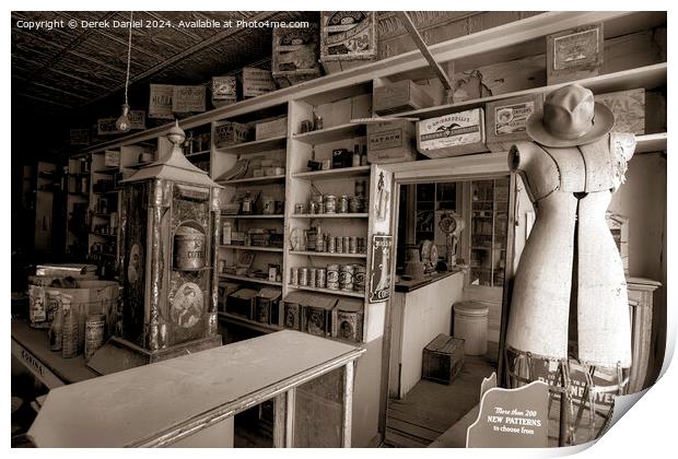 inside one of the shops at Bodie Print by Derek Daniel