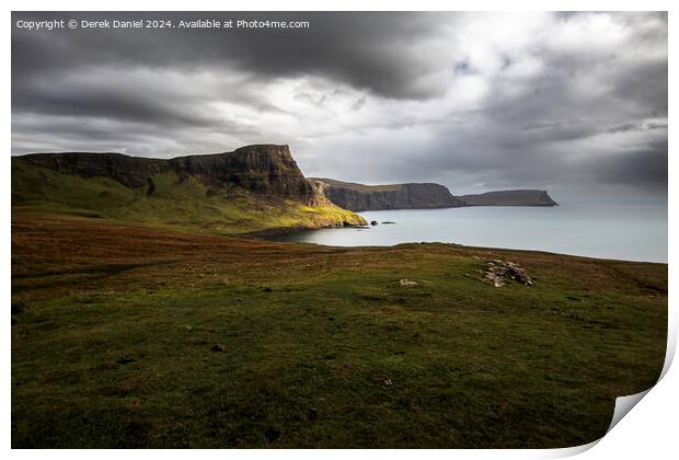 along the coastline at Neist Point Print by Derek Daniel