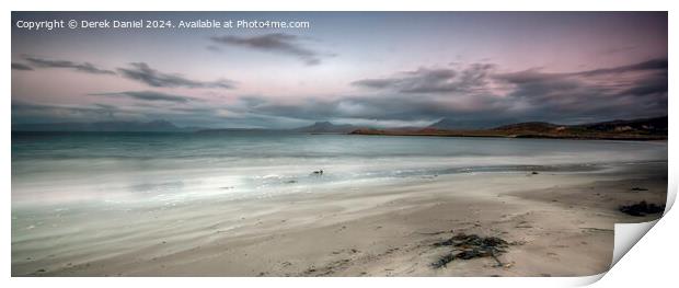 Sunset at Mellon Udrigle (panoramic) Print by Derek Daniel