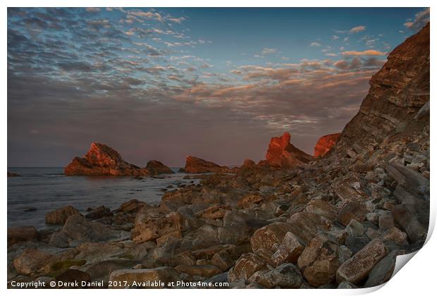 Mupe Rocks at sunrise #2 Print by Derek Daniel