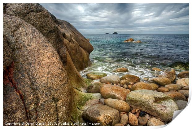 Porth Nanven, Cornwall Print by Derek Daniel