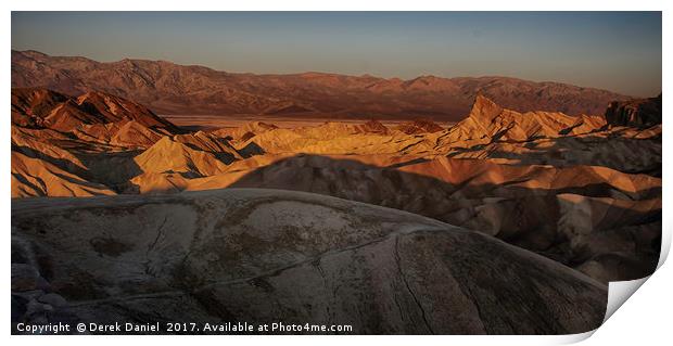 Zabriskie Point Sunrise Print by Derek Daniel