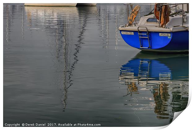 Boat & Reflections Print by Derek Daniel