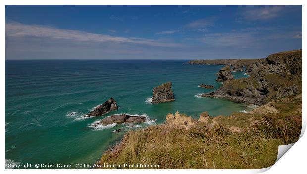 Bedruthan Steps Print by Derek Daniel