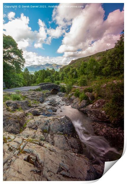 Ashness Bridge #2, Lake District Print by Derek Daniel