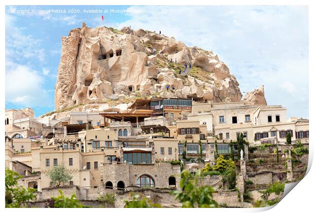 Cave Uchhisar. Cappadocia, central Turkey. Print by Sergii Petruk