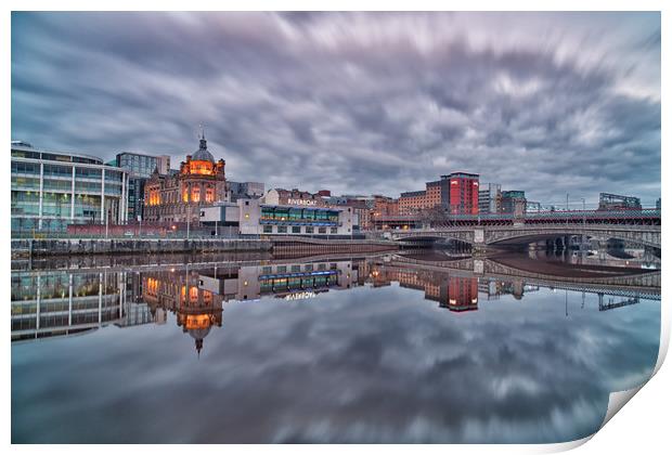 River Clyde Reflections Print by overhoist 