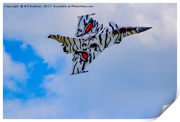 French Rafale Display Team at Yeovilton Airday Print by Will Badman