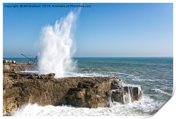 Portland Bill Dorset  Print by Will Badman