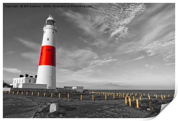 Portland Bill Dorset Print by Will Badman