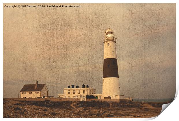 Portland Bill Lighthouse Dorset  Print by Will Badman