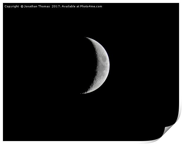 Waxing Crescent Moon Print by Jonathan Thomas