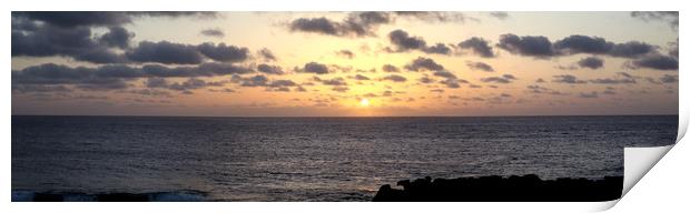 Sunset - Faro Pechiguera, Playa Blanca Print by Kevin McNeil