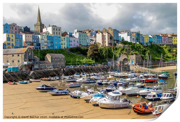 Tenby Harbour Print by David Belcher