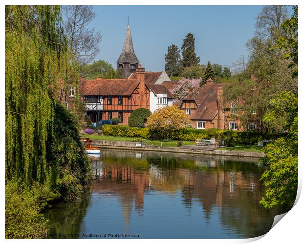Whitchurch on Thames Print by David Belcher