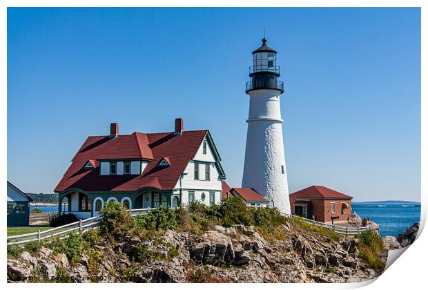 Portland Lighthouse, Maine Print by David Belcher