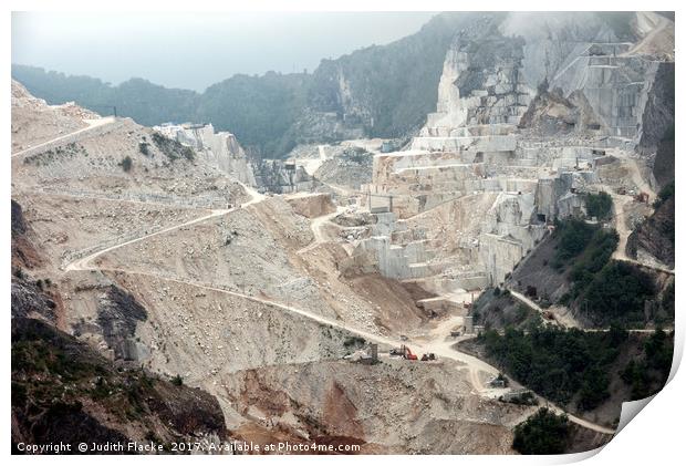 Marble quarry, Carrara, Italy. Print by Judith Flacke