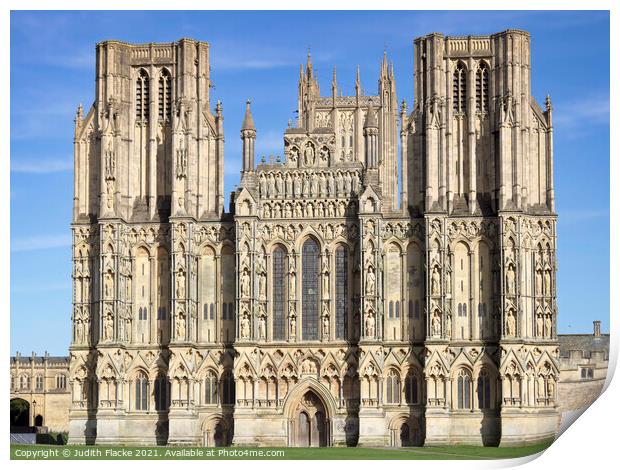 Wells Cathedral, Somerset, England.  Print by Judith Flacke