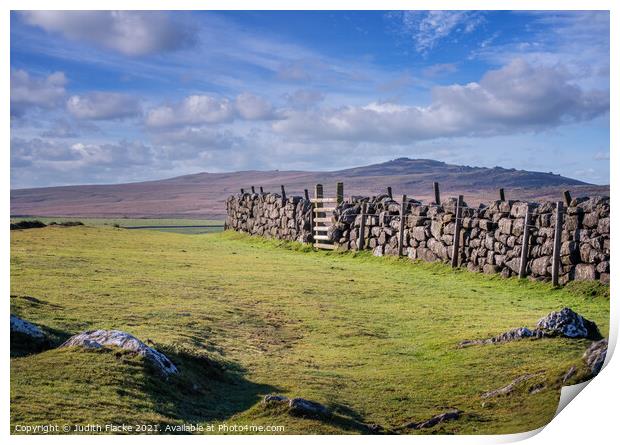 Dartmoor view Print by Judith Flacke