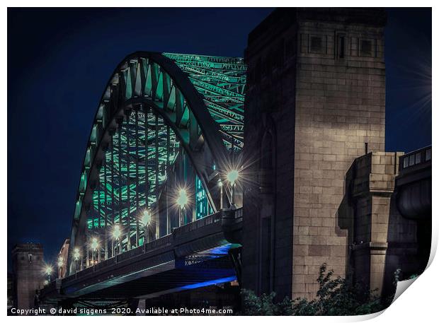 Iconic Tyne bridge Print by david siggens