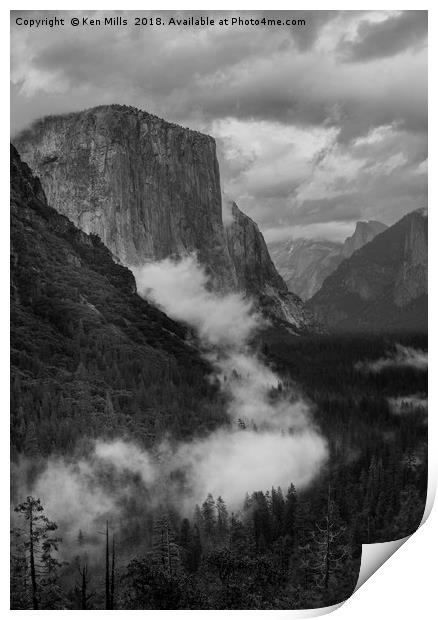 El Capitan and Mist Print by Ken Mills