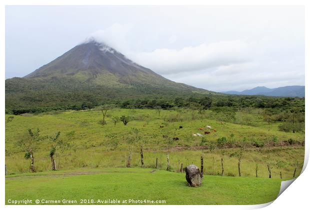 Arenal Volcano National Park, Costa Rica Print by Carmen Green