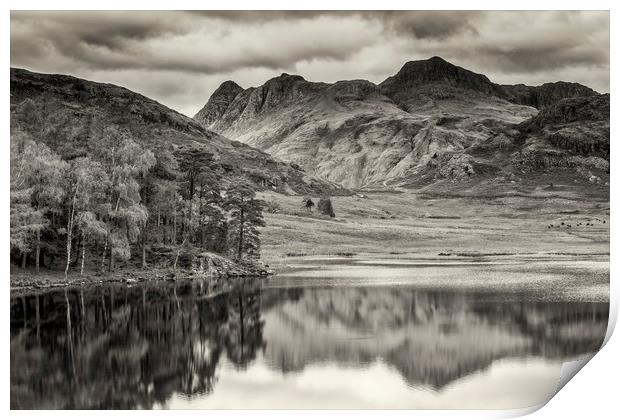 Blea Tarn & a moment of still Print by Peter Scott