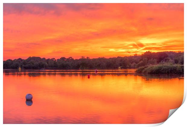 A Fire In The Sky Print by Colin Stock