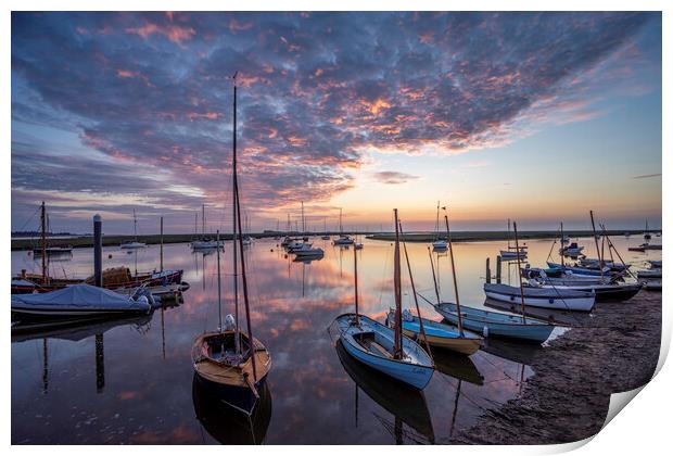 Dawn over Wells-next-the-sea, Norfolk coast Print by Andrew Sharpe