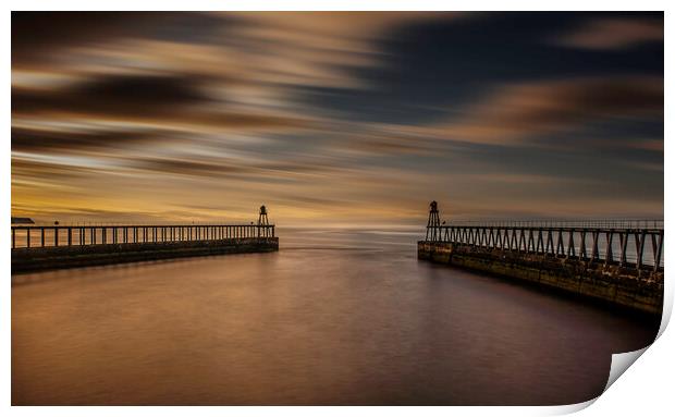 Whitby Harbour, North Yorkshire Coast Print by Andrew Sharpe