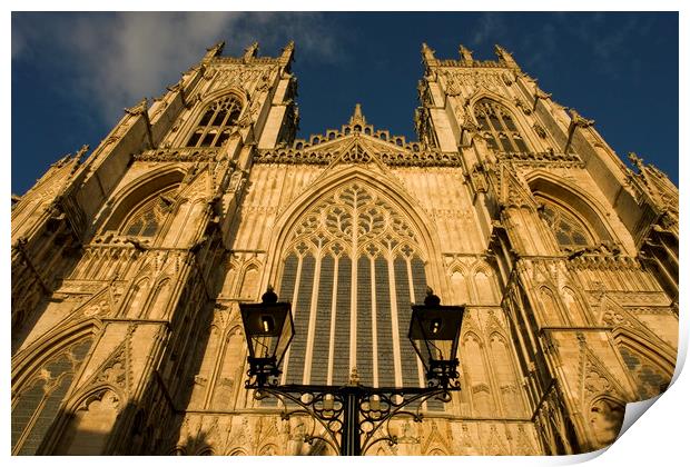 York Minster West Towers Print by Andrew Sharpe