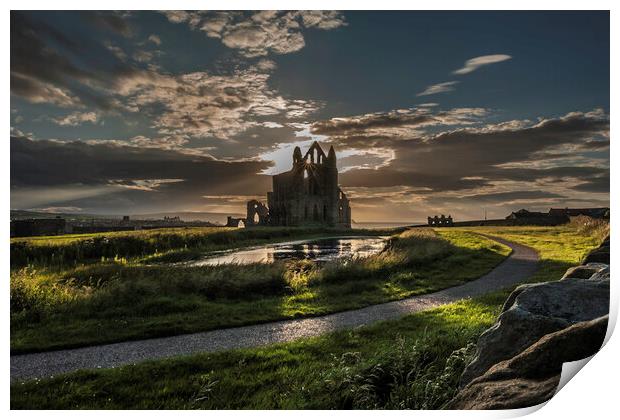 Whitby Abbey Print by Andrew Sharpe