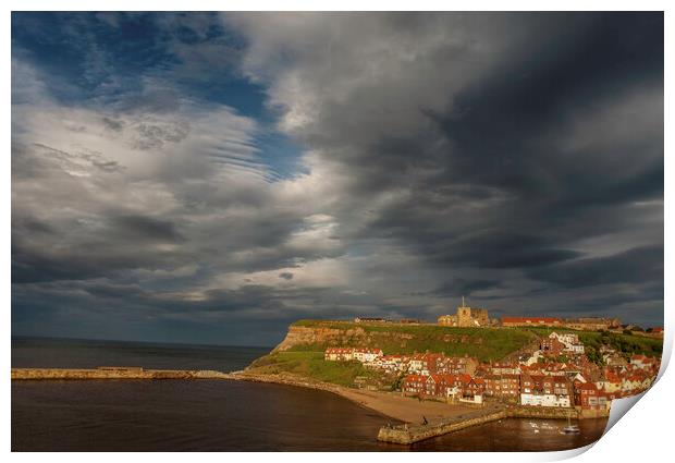 Whitby, East Cliff Print by Andrew Sharpe