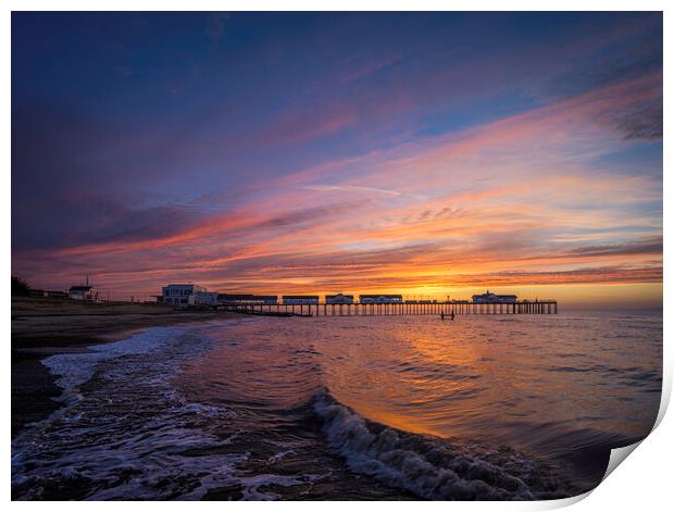 Dawn over Southwold Pier, 10th June 2017 Print by Andrew Sharpe