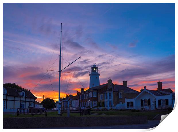 Sunset over Southwold, 8th June 2017 Print by Andrew Sharpe