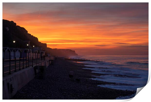 Sunset over Cromer, 25th September 2018 Print by Andrew Sharpe