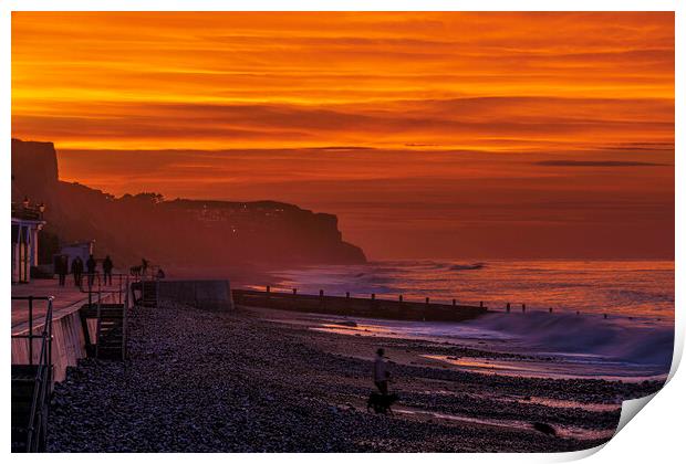 Sunset over Cromer, 25th September 2018 Print by Andrew Sharpe