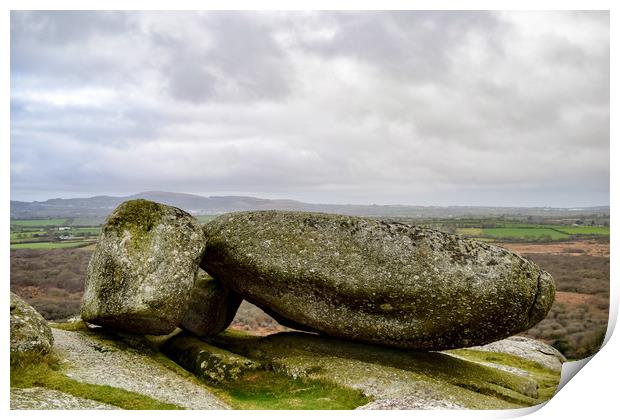 Boulders of Helmon Tor Print by James Sedgemore