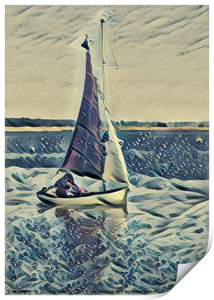 Sailing  Print by Julia Watkins
