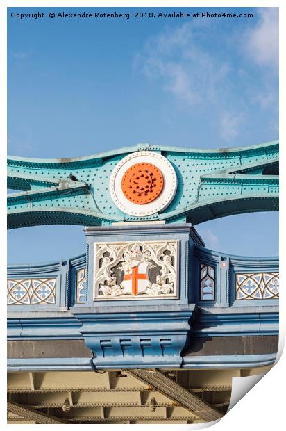 Detail of facade of London Bridge, UK Print by Alexandre Rotenberg