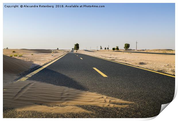Al Qudra cycling track, UAE Print by Alexandre Rotenberg