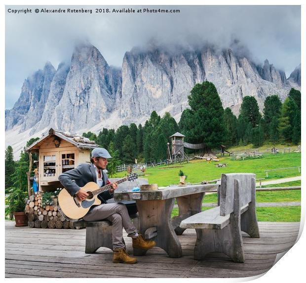 Music in the Italian Dolomites Print by Alexandre Rotenberg