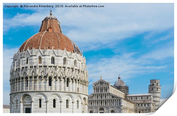 Piazza dei Miracoli in Pisa, Italy Print by Alexandre Rotenberg
